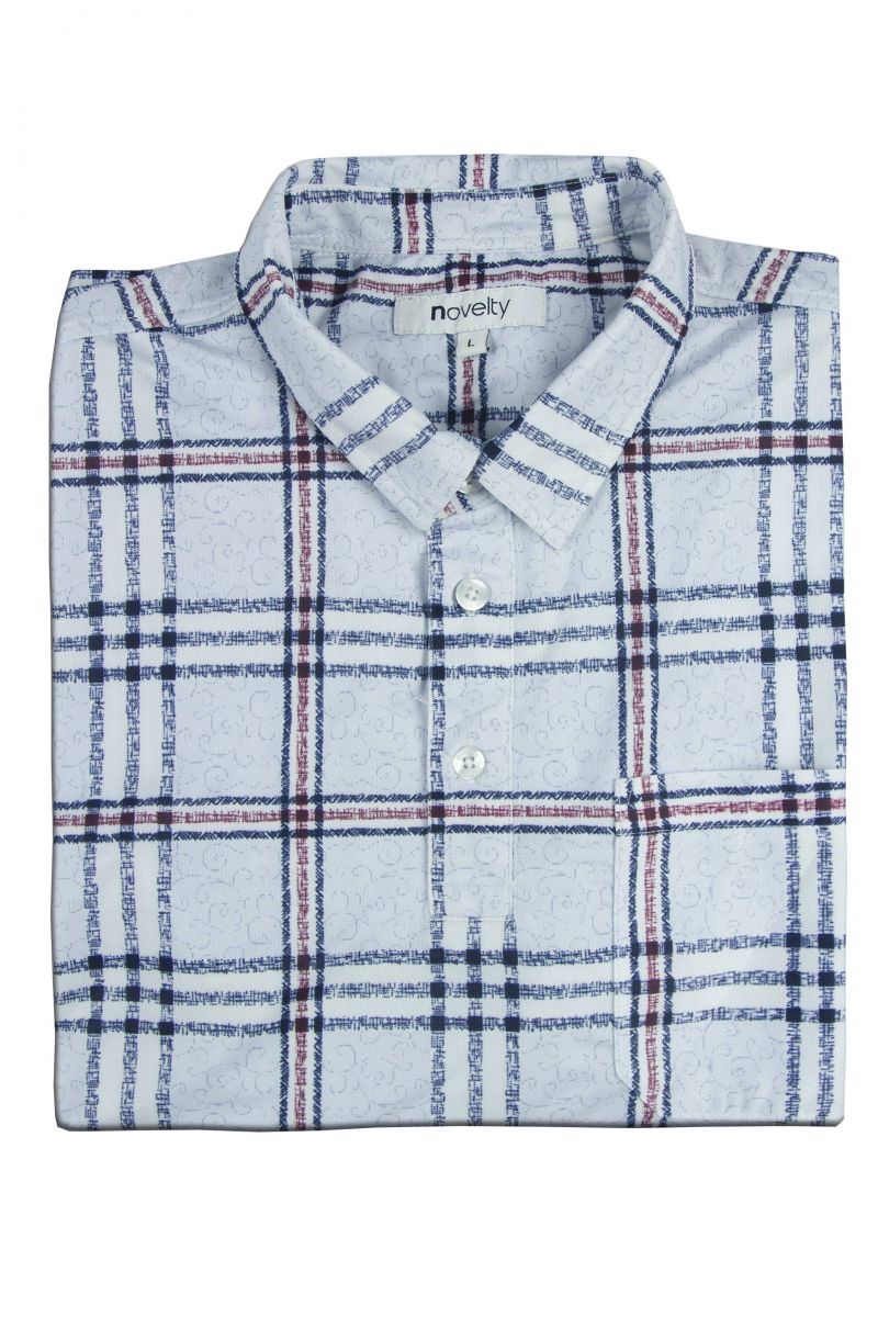 Áo Polo nam Novelty Regular fit  cổ sơ mi caro lớn NATMHCMCLR191113N