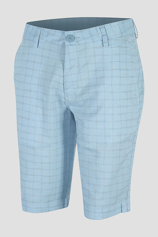 Quần short khaki nam Novelty xanh nhạt họa tiết NSKMCLNCSR1806010