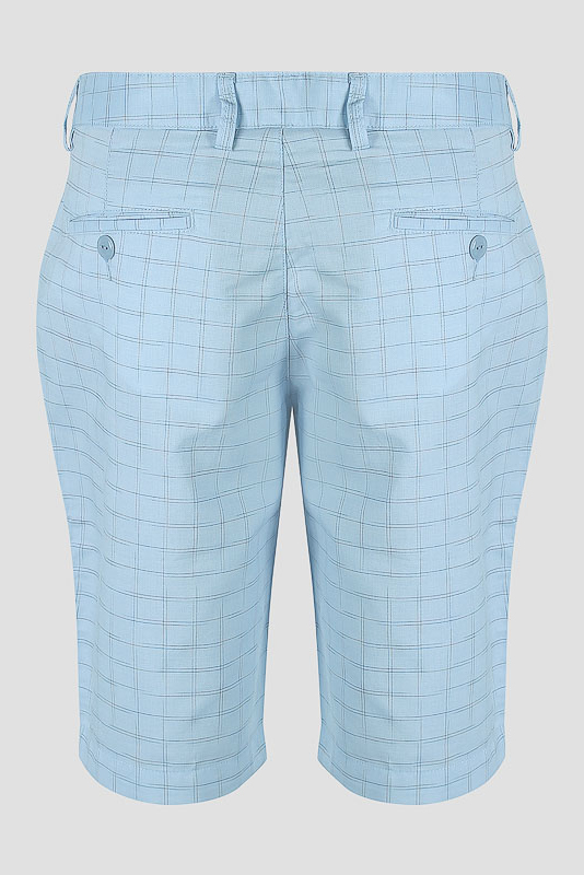 Quần short khaki nam Novelty xanh nhạt họa tiết NSKMCLNCSR1806010