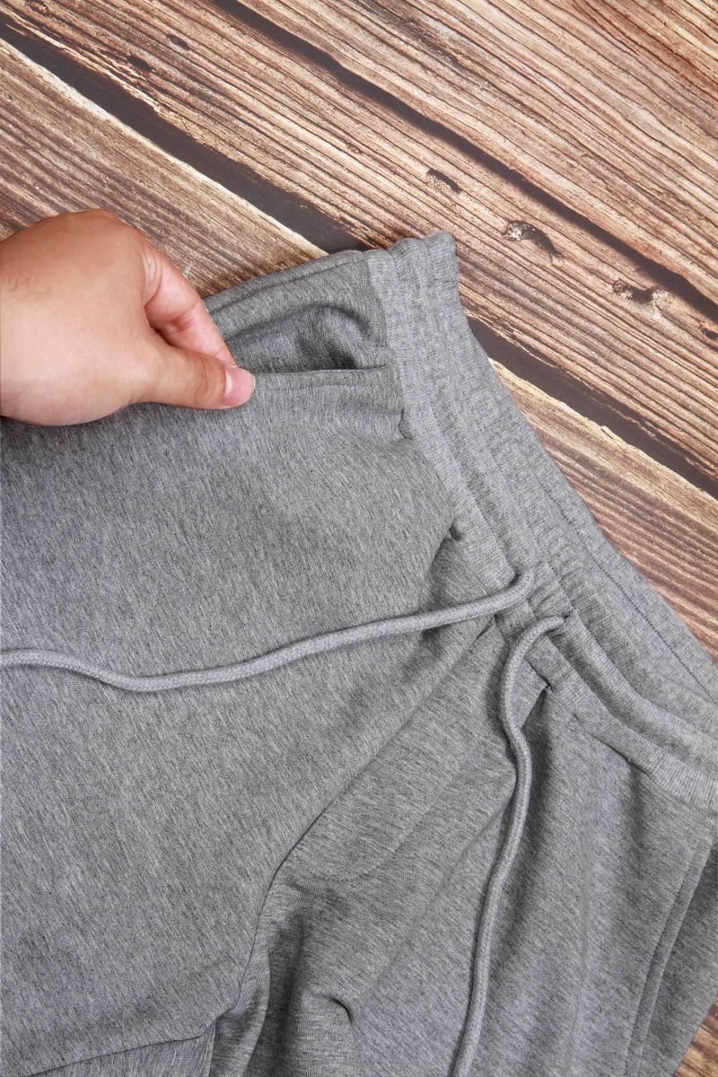 Quần Jogger nam Novelty bo gấu trơn màu Xám muối tiêu NQGMMDMT3R200528Q