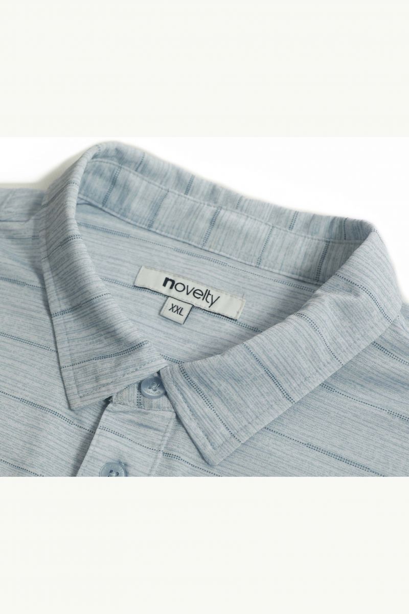 Áo Polo nam Novelty Regular fit xanh dương NATMINMCLR210071N