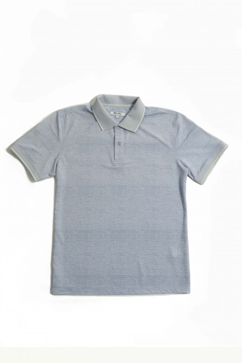 Áo Polo nam Novelty Regular fit xám nhạt NATMINMCLR210090N