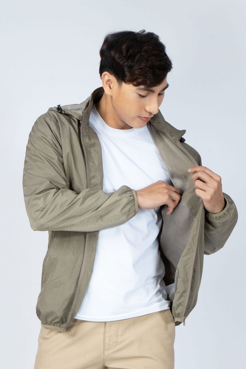 Áo jacket 2 lớp nam Novelty vàng đồng melange NJKMMTMPLR1906582