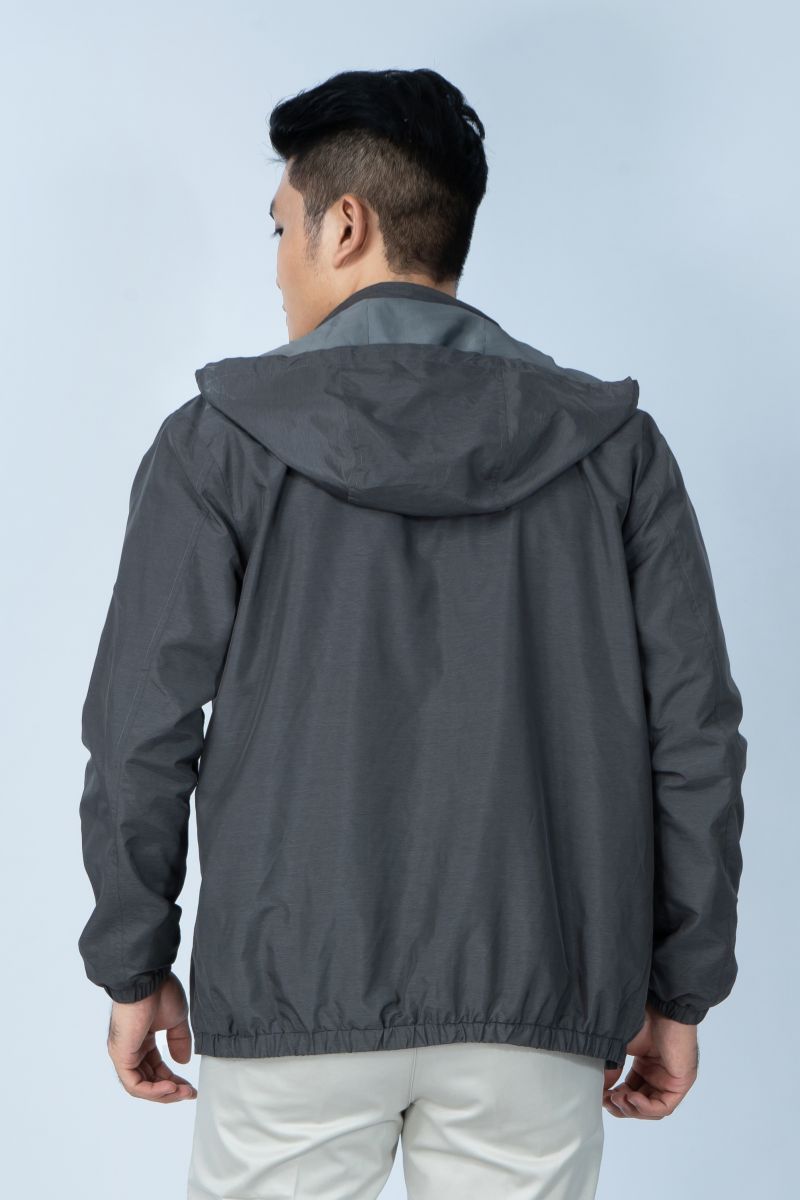 Áo jacket 2 lớp nam Novelty màu xám đậm NJKMMDMPLR1906632