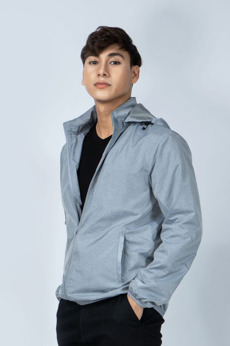 Áo jacket 2 lớp nam Novelty xám nhạt melange NJKMMNMPLR1906572