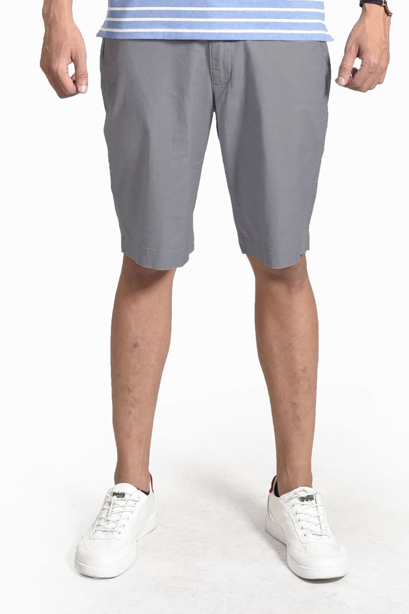 Quần Short linen nam Novelty xám đậm NSKMMNMCSR1813840