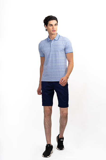 Áo Polo nam Novelty Regular fit màu xanh tím than NATMMDMCSR191208N