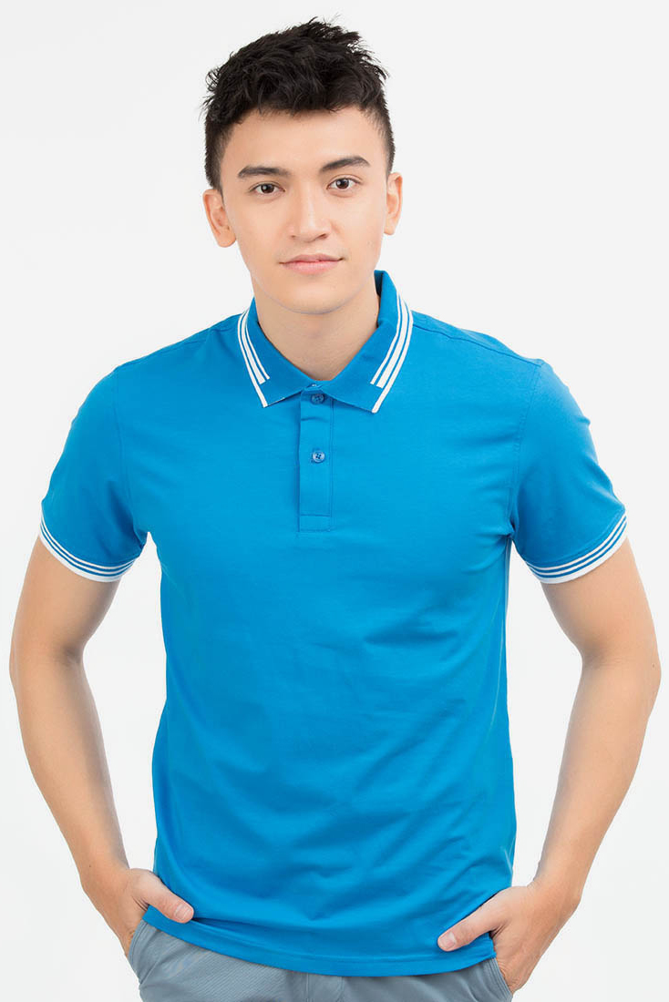 Áo Polo nam Novelty màu xanh da trời đậm NATMMTMCSR180020N