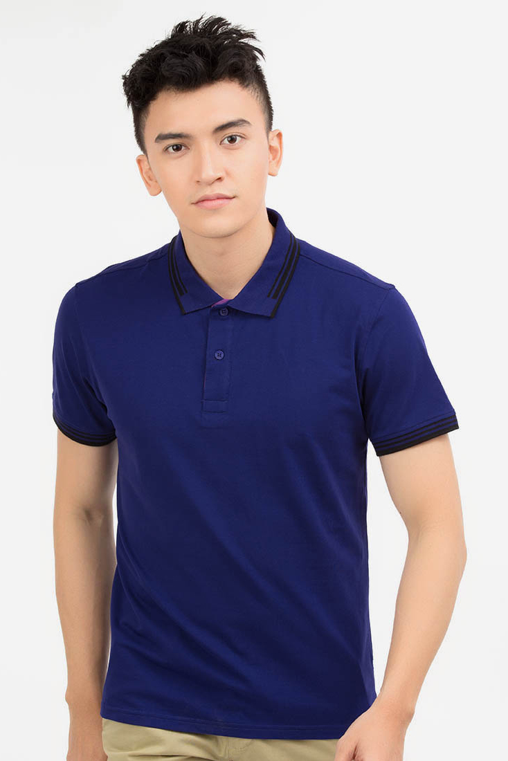 Áo Polo nam Novelty Regular fit màu tím NATMMTMCSR180021N