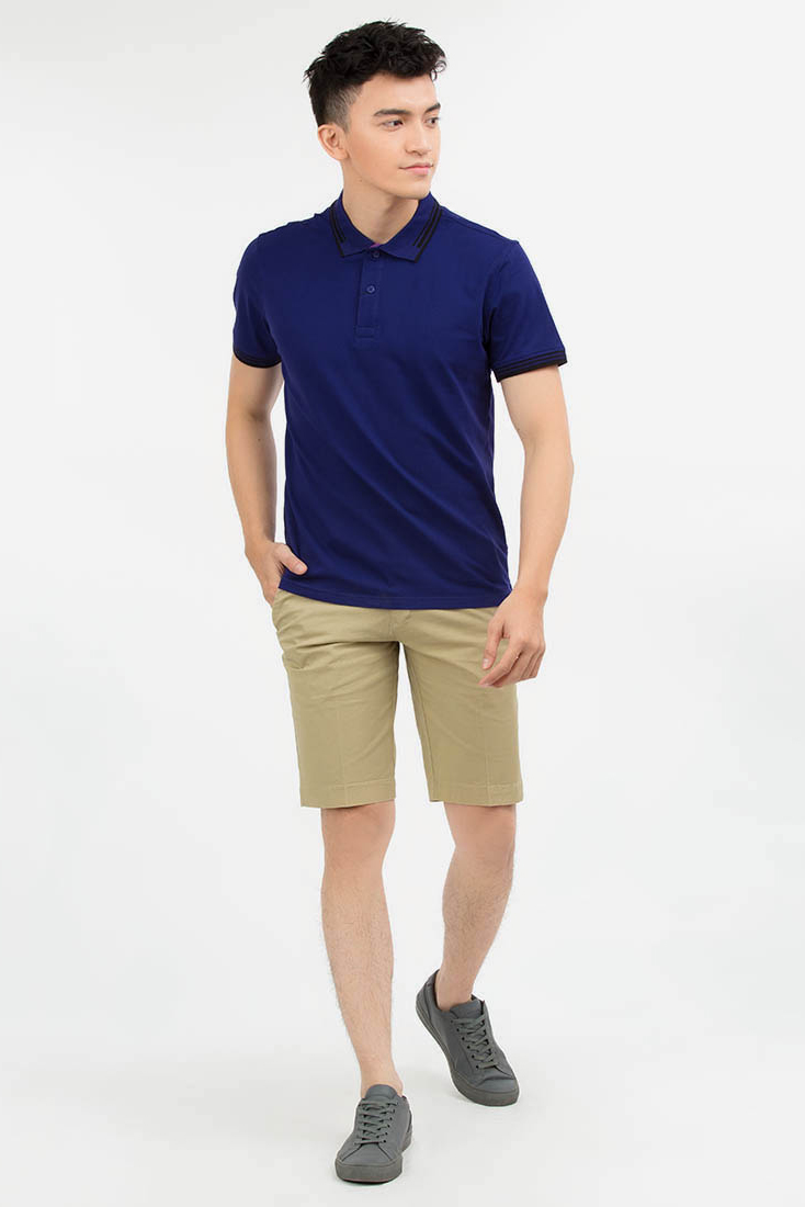 Áo Polo nam Novelty Regular fit màu tím NATMMTMCSR180021N