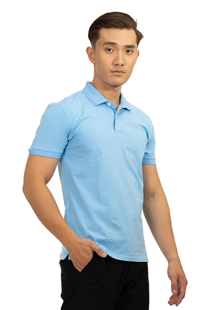 Áo Polo nam Novelty Regular fit màu xanh biển NATMMTMCSR191161N