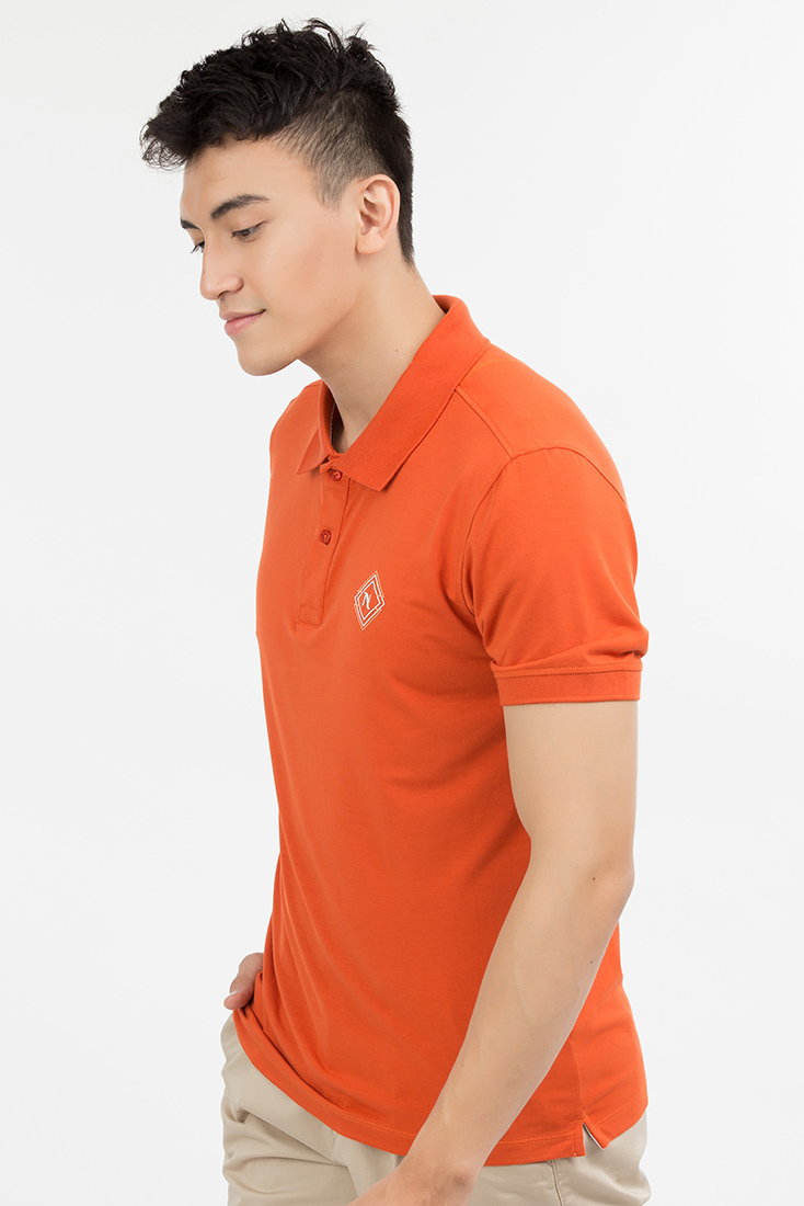 Áo Polo nam Novelty Regular fit Bamboo màu cam NATMMTMT3R180053N