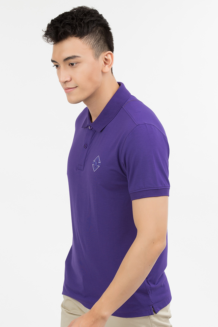 Áo Polo nam Novelty Regular fit Bamboo màu tím NATMMTMT3R180054N