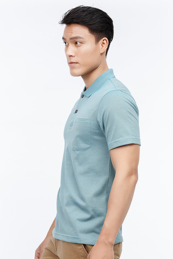 Áo Polo nam Novelty classic xanh mint cổ viền NATMSNNT3C170132N