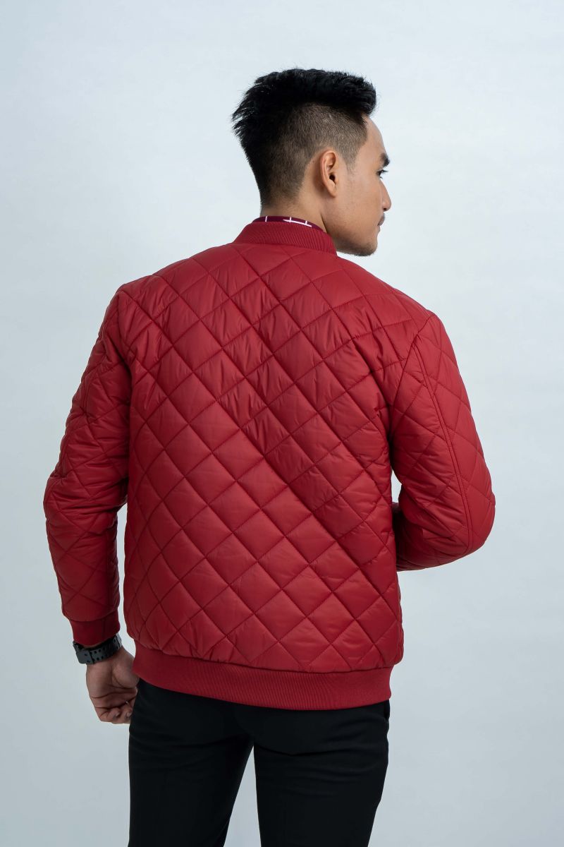 Áo jacket nam Novelty 03 lớp màu đỏ đô 1806253