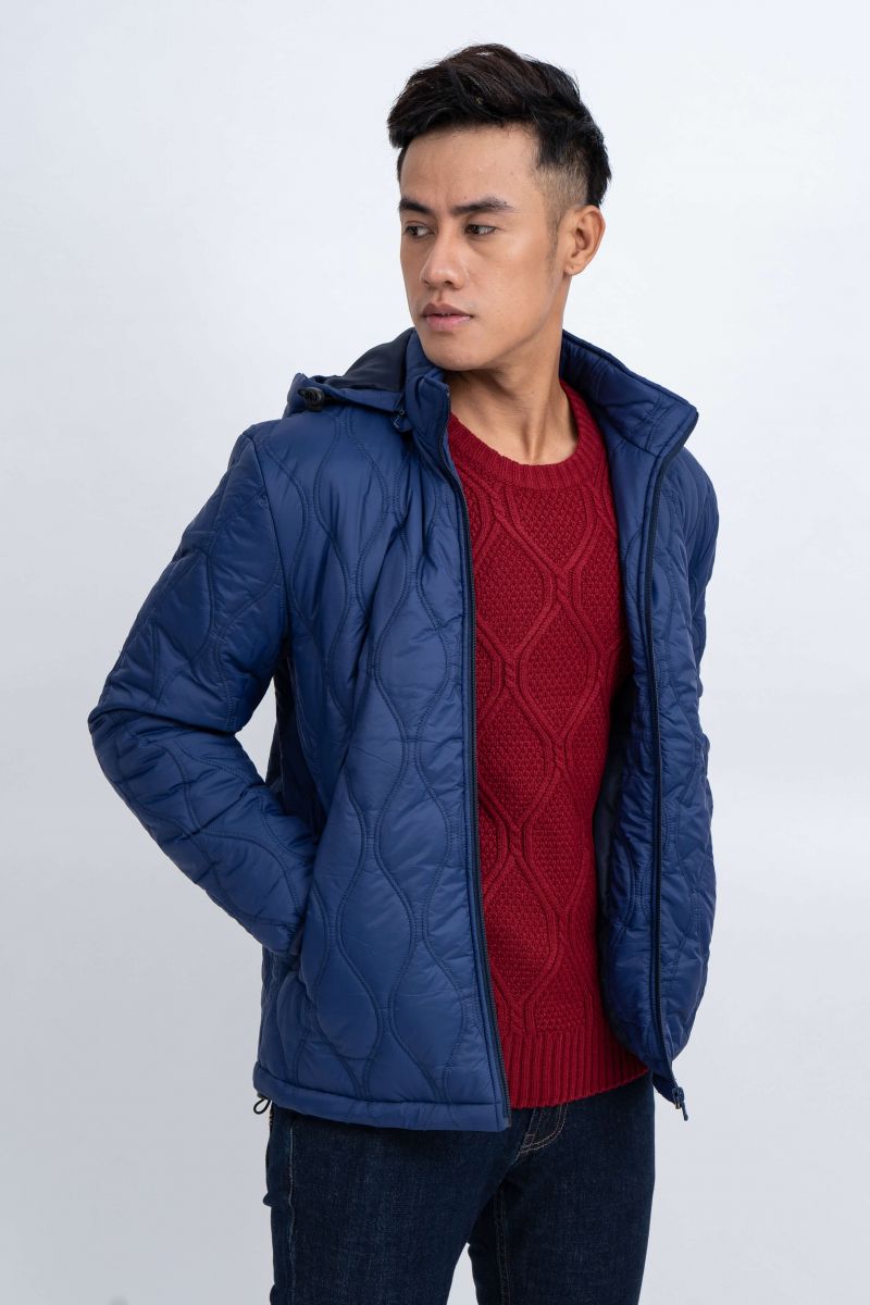 Áo Jacket nam Novelty  03 lớp màu xanh đen 1806283