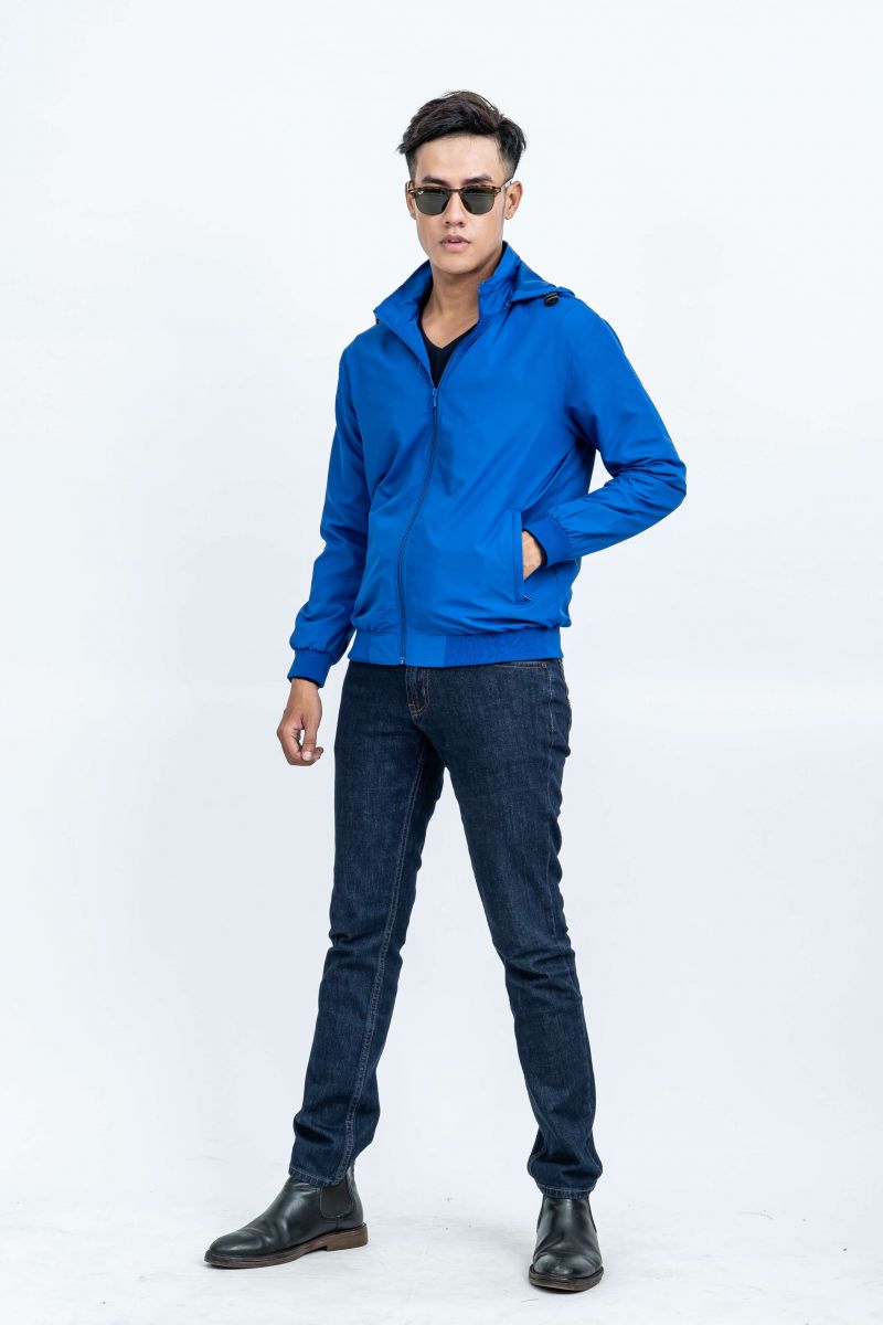 Áo Jacket nam Novelty  02 lớp màu xanh Coban NJKMMDMPLR1806352