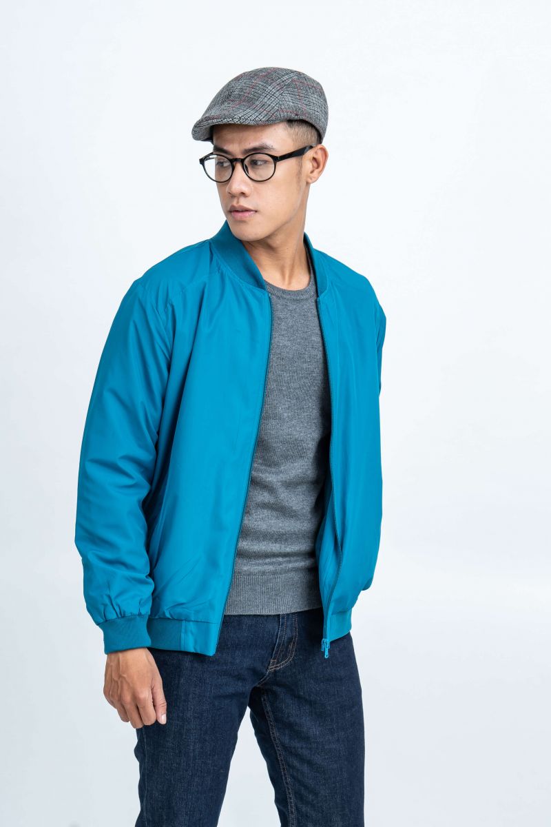 Áo Jacket nam Novelty 02 Lớp màu xanh ve chai NJKMMDMPLR1806492