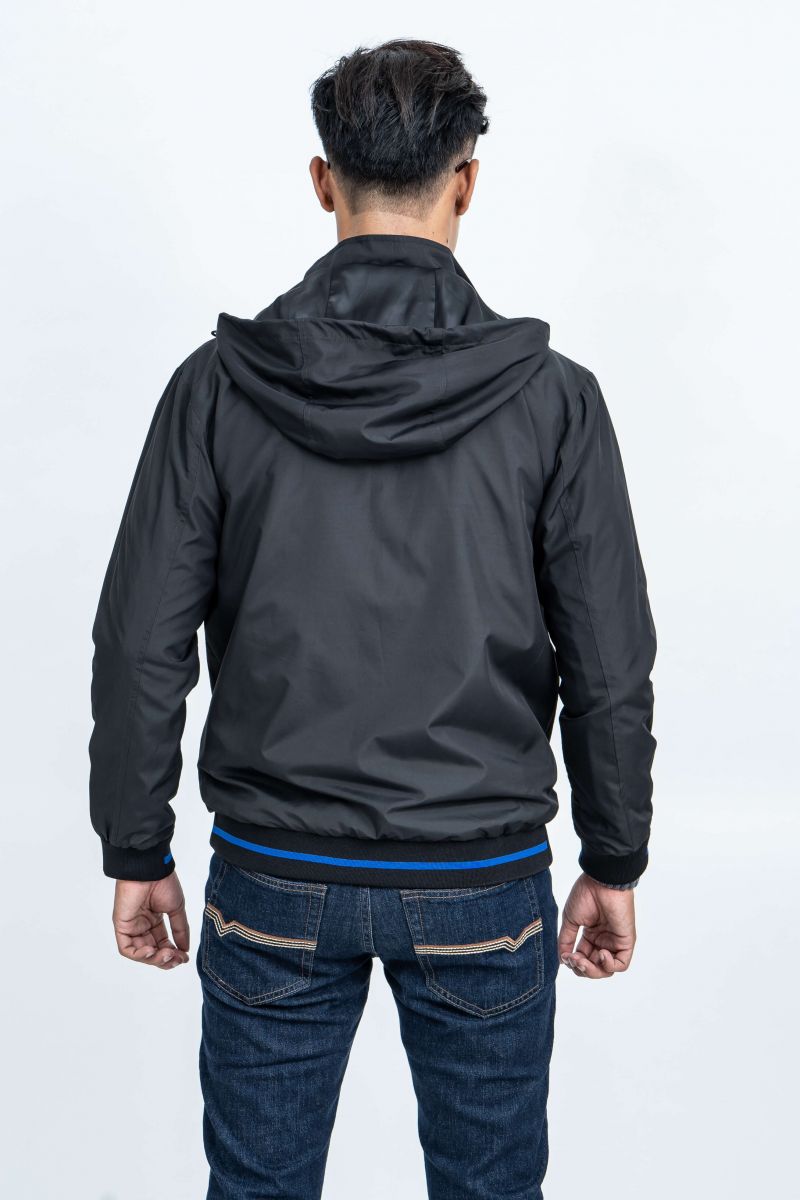 Áo Jacket nam Novelty 02 lớp màu đen NJKMMDMPLR1806522