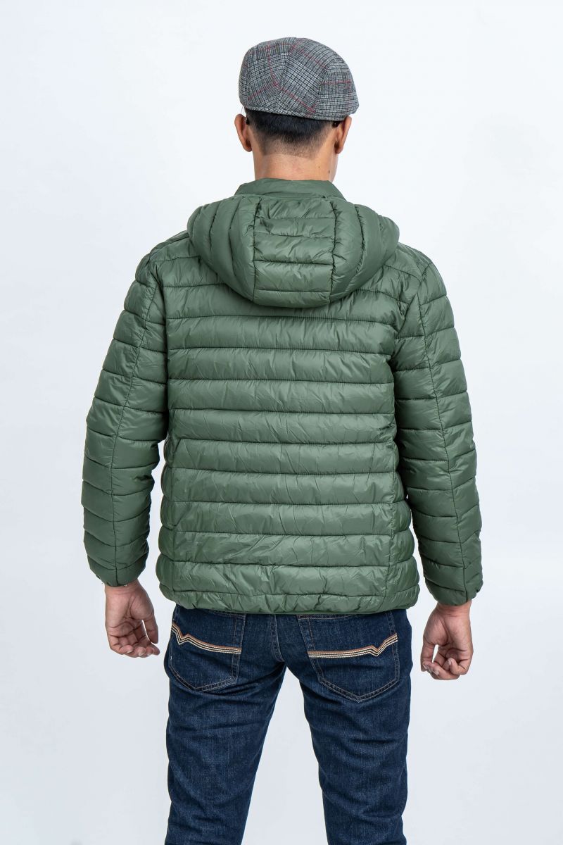 Áo Jacket nam Novelty 03 lớp lông vũ nhân tạo màu rêu 1805264