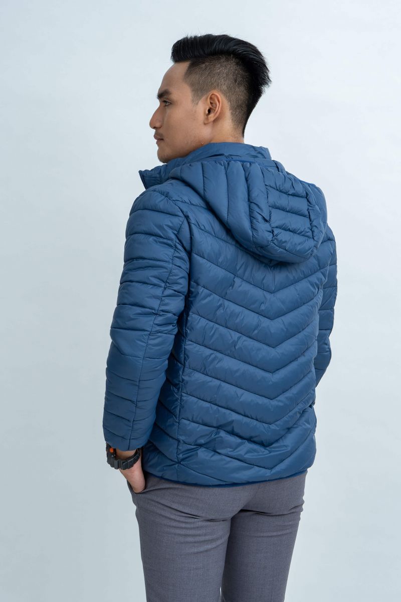 Áo Jacket 03 lớp lông vũ nhân tạo màu xanh đen 1805304