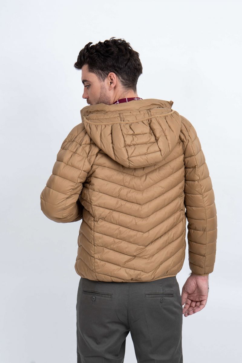 Áo Jacket nam Novelty 03 lớp lông vũ nhân tạo màu nâu 1805314