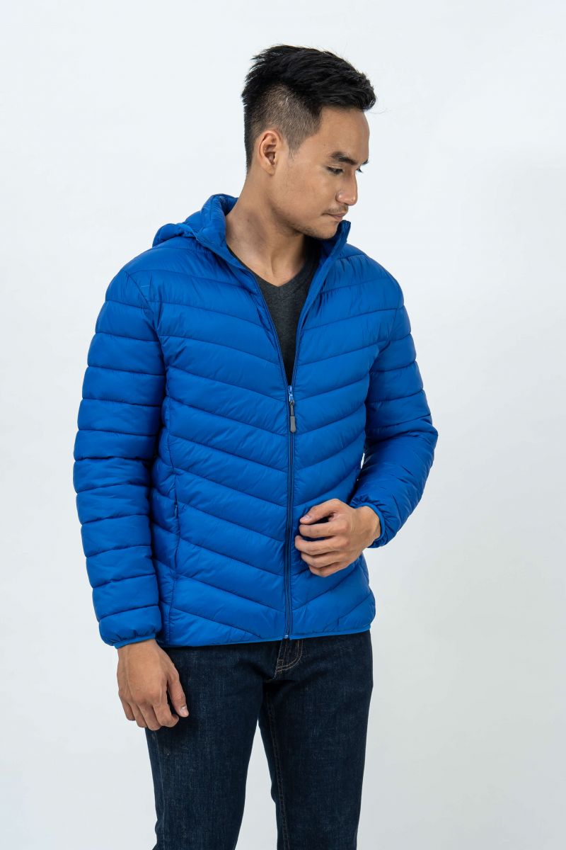 Áo Jacket nam Novelty 03 lớp lông vũ nhân tạo màu xanh Coban 1805334