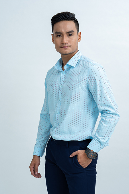 Áo sơ mi nam Novelty dài tay Slimfit 181108D