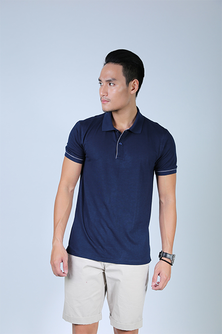 Áo Polo nam Novelty Regular fit Modal màu xanh Navy NATMMTMT3R180081N