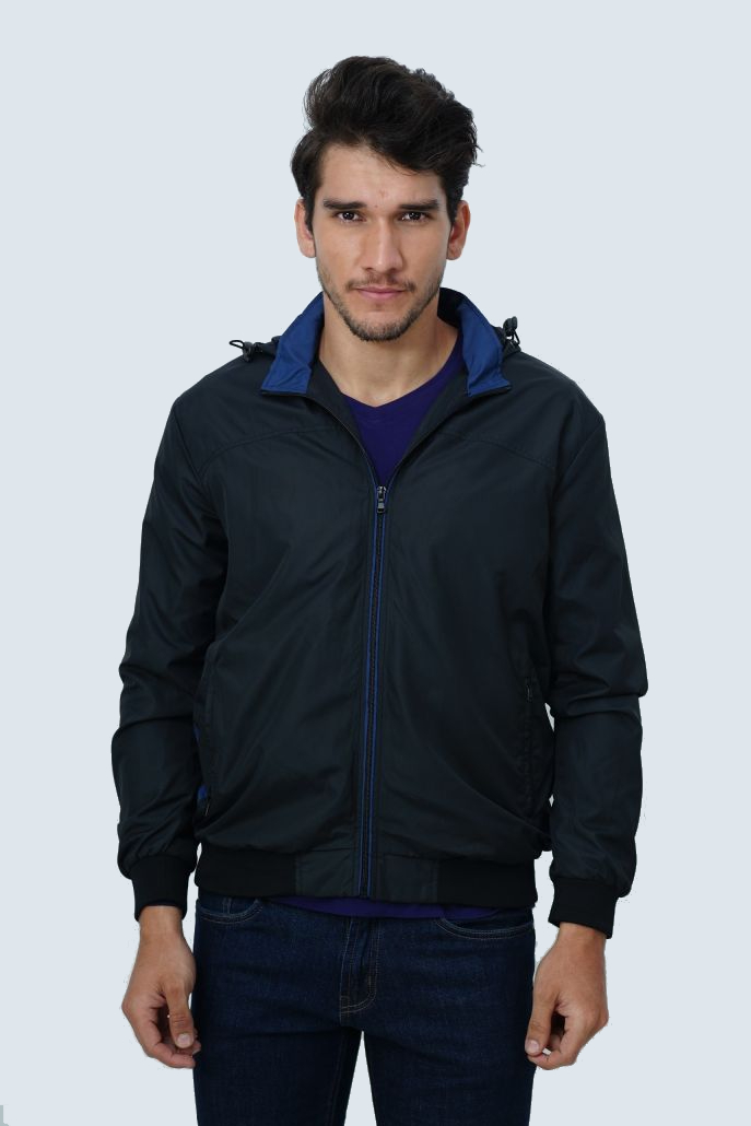 Áo Jacket nam Novelty 02 lớp màu đen NJKMMDMPLR1806572