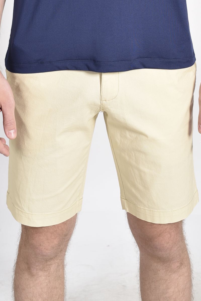 Quần short Khaki nam Novelty 0Ply trơn màu vàng nhạt NSKMMNMCSR1813820