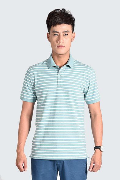 Áo Polo nam Novelty Regular Fit Sọc trắng ngang NATMSBNT3R181241N