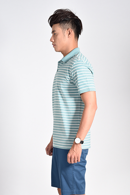 Áo Polo nam Novelty Regular Fit Sọc trắng ngang NATMSBNT3R181241N