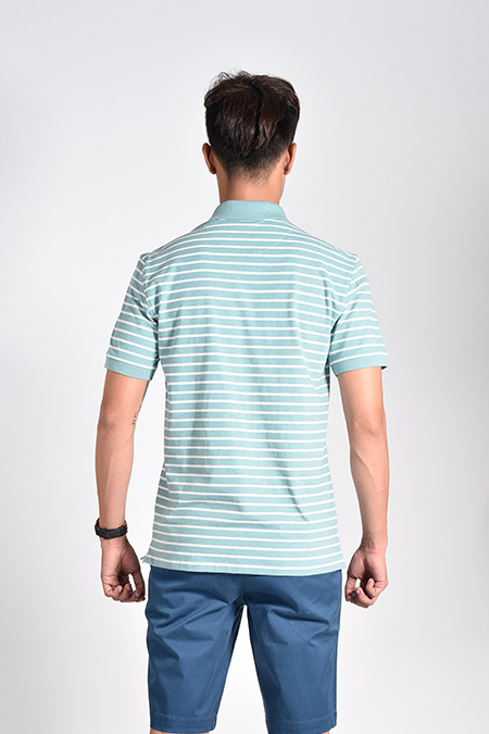 Áo Polo nam Novelty Regular Fit Sọc trắng ngang NATMSBNT3R181241N