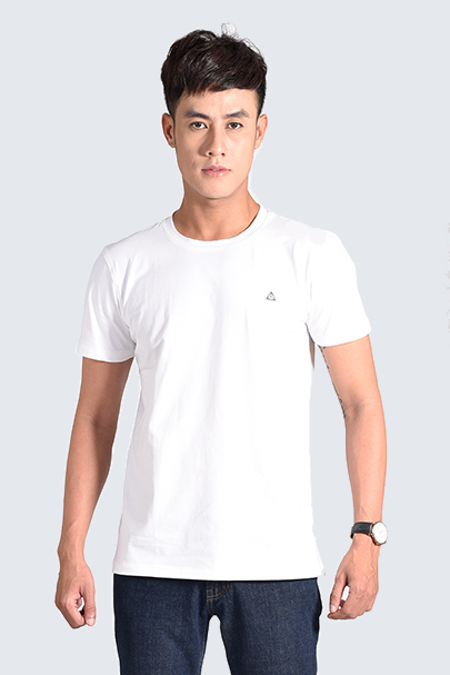 Áo thun nam cổ tròn Novelty Regular Fit màu trắng NATMTTNCSR181210N