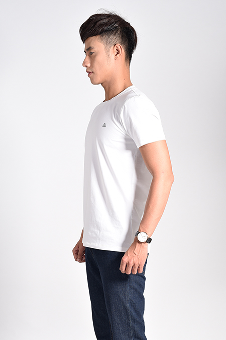 Áo thun nam cổ tròn Novelty Regular Fit màu trắng NATMTTNCSR181210N