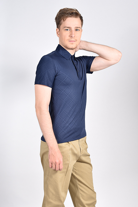 Áo Polo nam Novelty Regular fit màu xanh đen NATMHCNPSR190137N