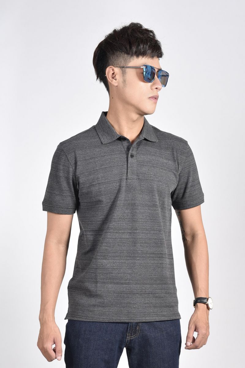 Áo Polo nam Novelty Regular fit màu đen NATMMDMCSR181139N