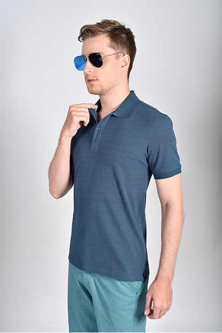 Áo thun Novelty NATMMDMCSR181140N xanh dương đậm không túi