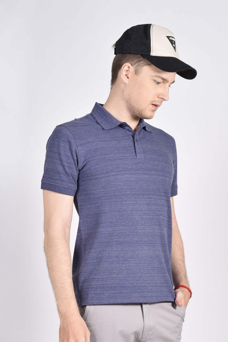 Áo Polo nam Novelty Regular fit màu tím than NATMMDMCSR181138N