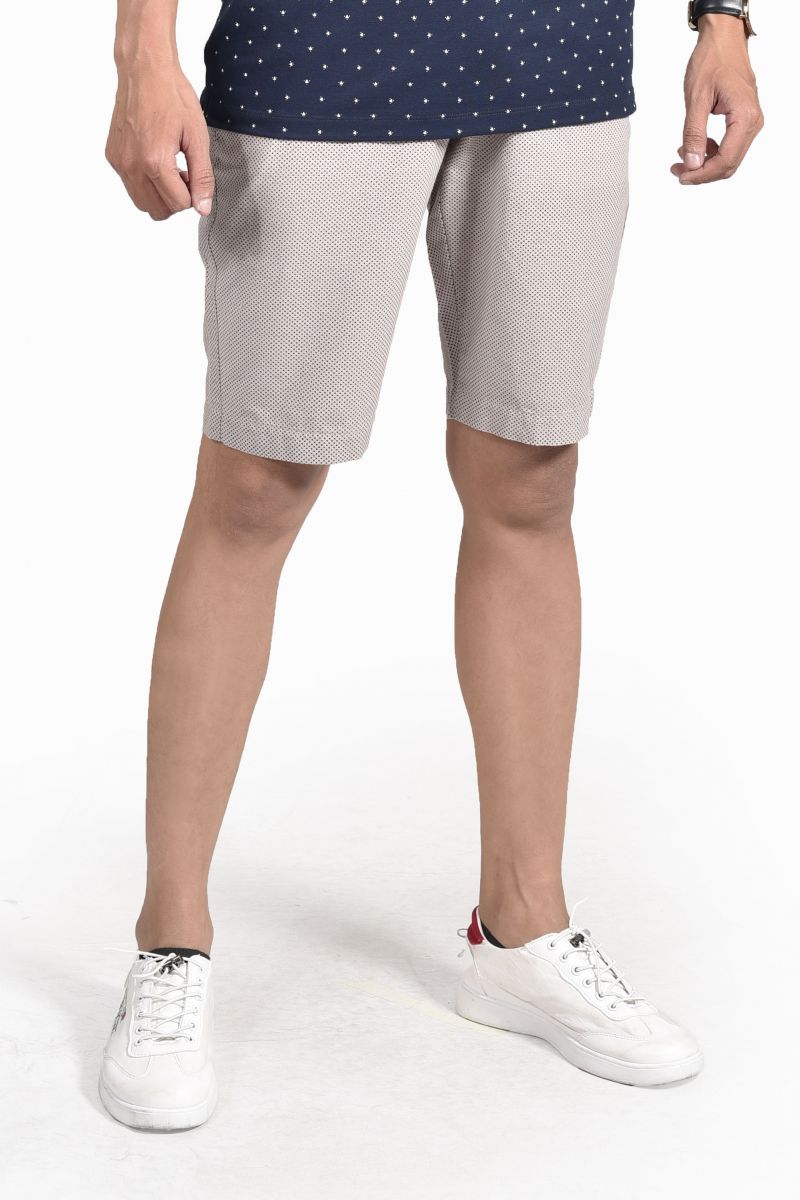 Quần Short khaki nam Novelty màu ghi họa tiết NSKMINNCTR1811780