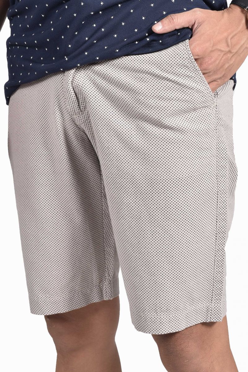 Quần Short khaki nam Novelty màu ghi họa tiết NSKMINNCTR1811780
