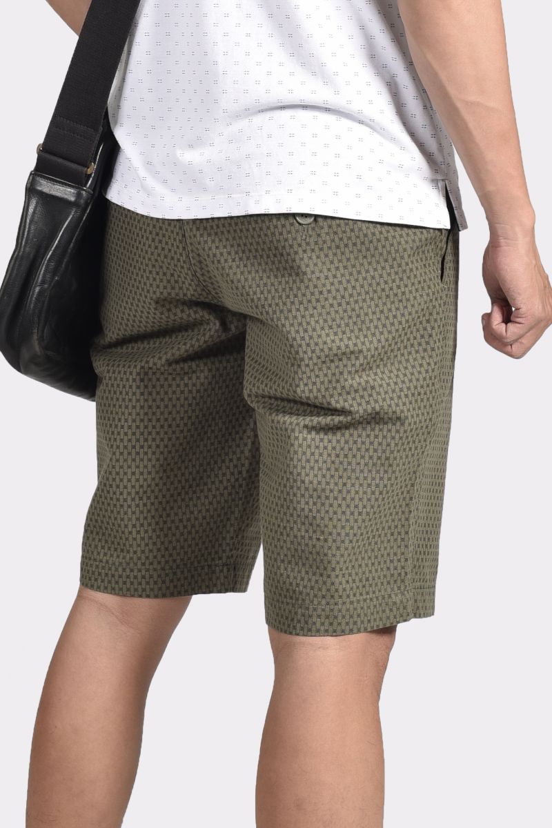 Quần Short Khaki nam Novelty hoa văn sọc 1811830