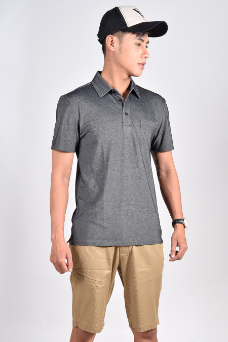 Áo Polo nam Novelty màu đen NATMMTMT3R181076N