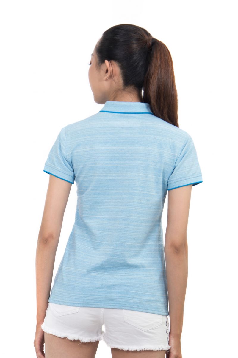Combo Couple Áo polo nam - nữ màu xanh da trời 191209N - 200056N
