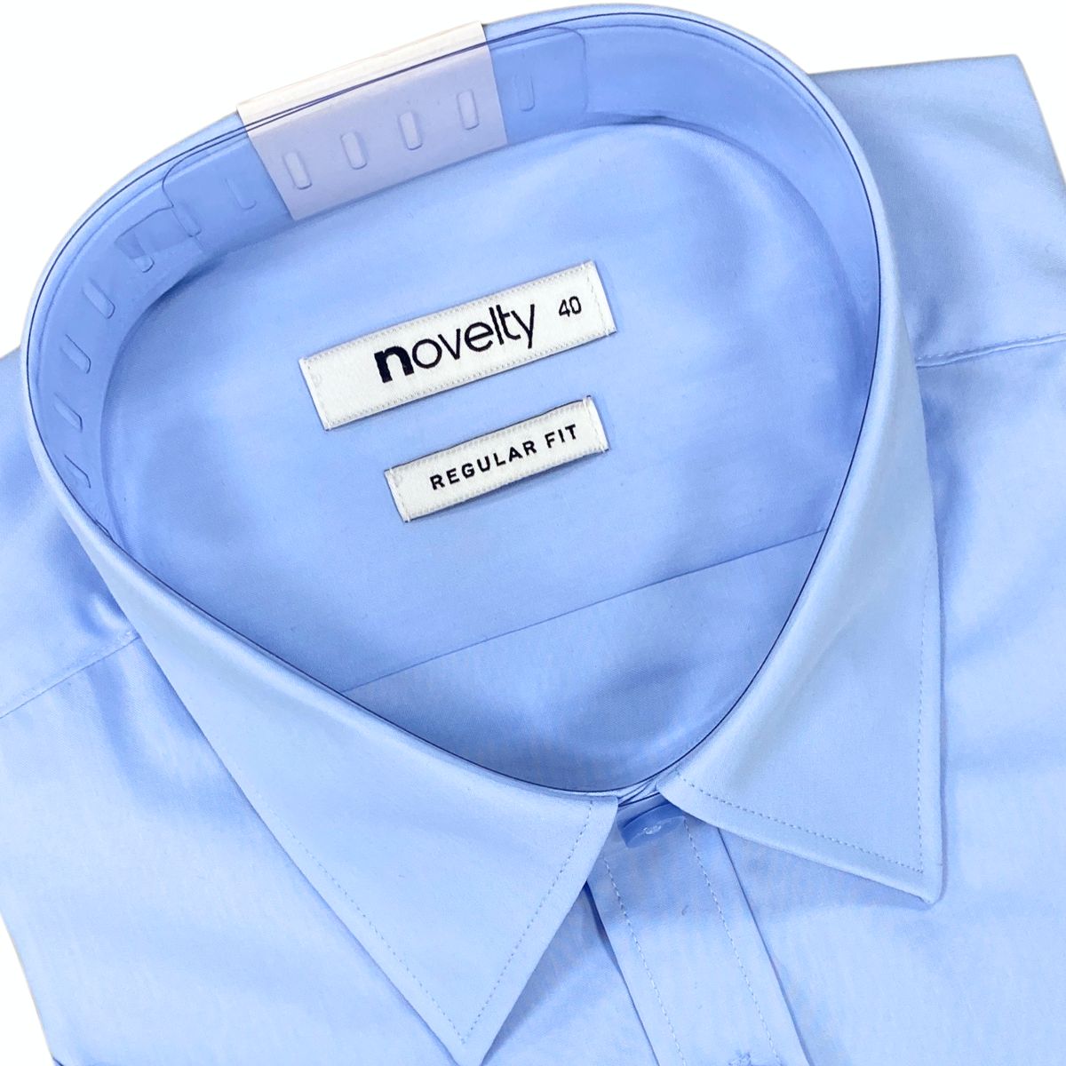 ÁO SƠ MI NAM DÀI TAY NOVELTY REGULAR FIT SPUN TRƠN MÀU XANH NHẠT NSMMMWMT2R250517D