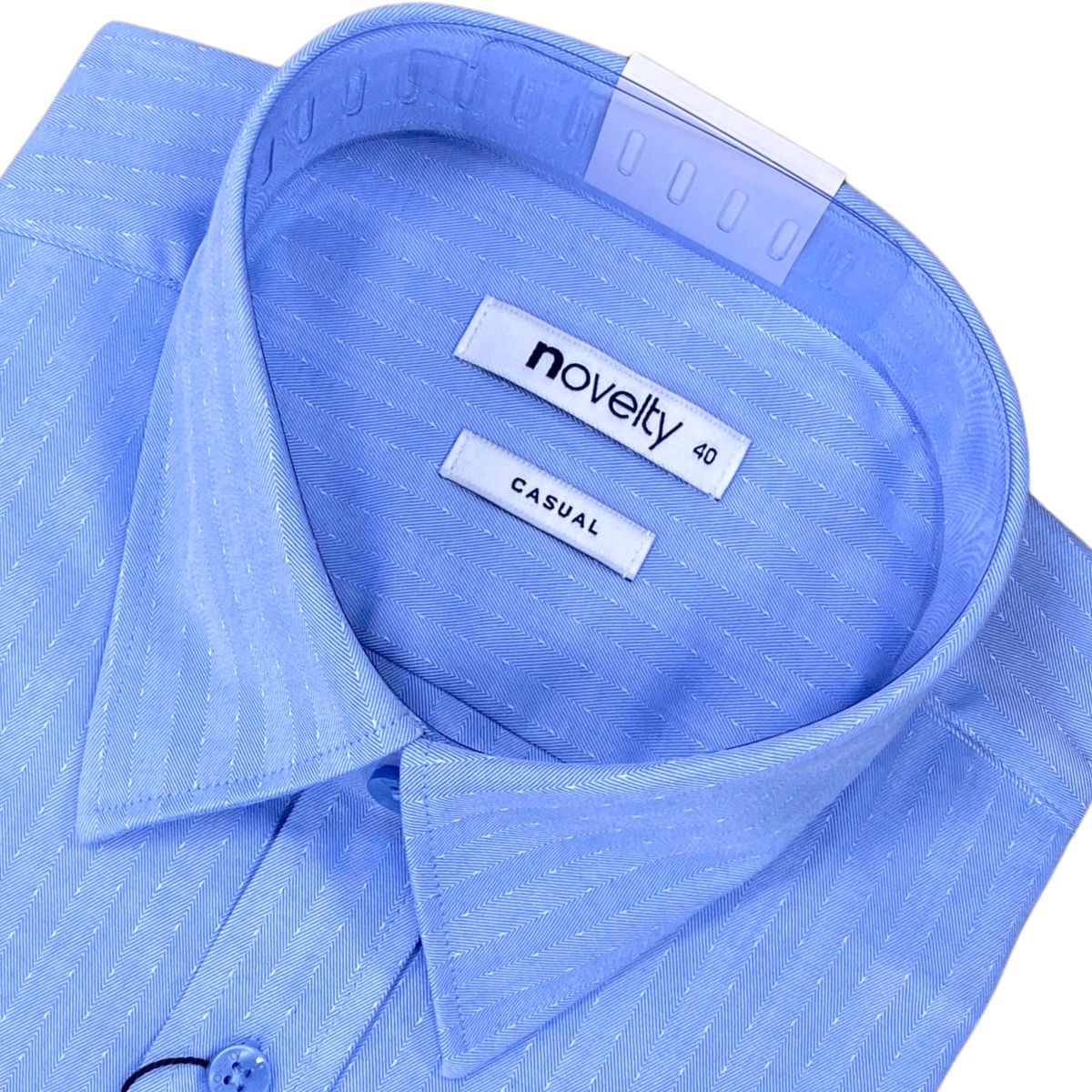 ÁO SƠ MI NAM NGẮN TAY NOVELTY CASUAL BAMBOO SỌC TRUNG BÌNH XANH NSMMSBMT3B250656N