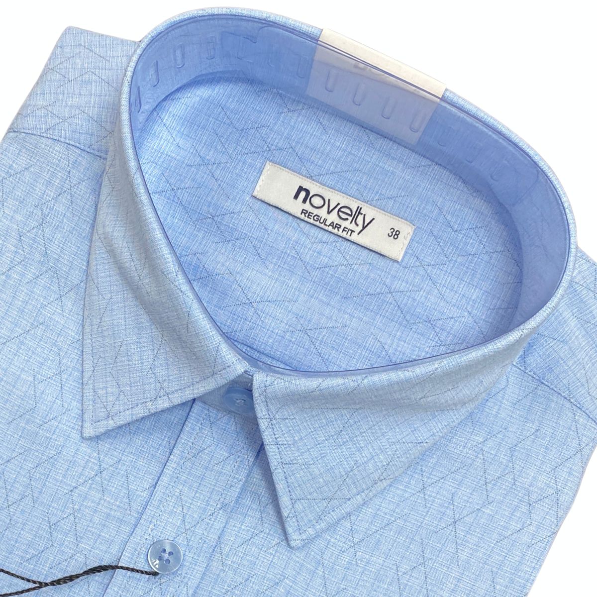 ÁO SƠ MI NAM DÀI TAY NOVELTY REGULAR FIT BAMBOO HOA VĂN XANH NHẠT NSMMINMT3R260791D