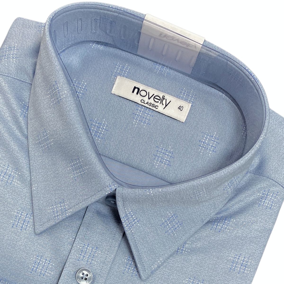 ÁO SƠ MI NAM DÀI TAY NOVELTY CLASSIC BAMBOO HOA VĂN XANH LAM NSMMINMT3C260869D