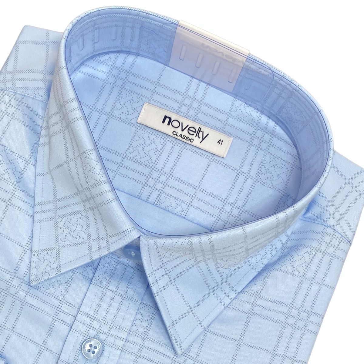 ÁO SƠ MI NAM DÀI TAY NOVELTY CLASSIC BAMBOO CARO XANH NSMMCTMT3C260868D